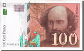 France 100 Francs Banknote, 100 F 1997-1998 ''Cézanne'' -