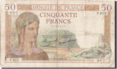 France 50 Francs Banknote, 50 F 1934-1940 ''Cérès'', 1935-02-28 -