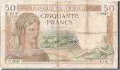 France 50 Francs Banknote, 50 F 1934-1940 ''Cérès'', 1936-02-27 -