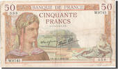 France 50 Francs Banknote, 50 F 1934-1940 ''Cérès'', 1939-02-16 -