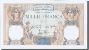 France 1000 Francs Banknote, 1 000 F 1927-1940 ''Cérès et Mercure'' -