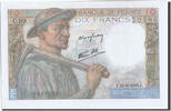 France 10 Francs Banknote, 10 F 1941-1949 ''Mineur'', 1944-06-22 -