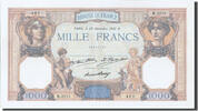 France 1000 Francs Banknote, 1 000 F 1927-1940 ''Cérès et Mercure'' -