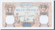 France 1000 Francs Banknote, 1 000 F 1927-1940 ''Cérès et Mercure'' -