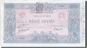 France 1000 Francs Banknote, 1 000 F 1889-1926 ''Bleu et Rose'' -