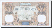 France 1000 Francs Banknote, 1 000 F 1927-1940 ''Cérès et Mercure'' -