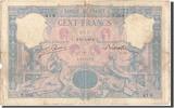 France 100 Francs Banknote, 100 F 1888-1909 ''Bleu et Rose'' -