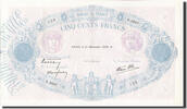 France 500 Francs Banknote, 500 F 1888-1940 ''Bleu et Rose'' -