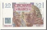 France 50 Francs Banknote, 50 F 1946-1951 ''Le Verrier'', 1946-10-03 -