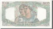 France 1000 Francs Banknote, 1 000 F 1945-1950 ''Minerve et Hercule'' -