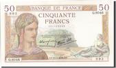 France 50 Francs Banknote, 50 F 1934-1940 ''Cérès'', 1938-03-31 -