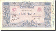 France 1000 Francs Banknote, 1 000 F 1889-1926 ''Bleu et Rose'' -