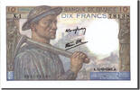 France 10 Francs Banknote, 10 F 1941-1949 ''Mineur'', 1941-09-11 -