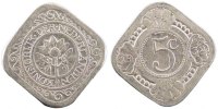Netherlands 5 Cents 1932 Coin, Wilhelmina I, Copper-nickel, KM:153 EF(40-45)