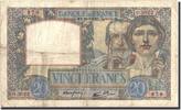 France 20 Francs Banknote, 20 F 1939-1942 ''Science et Travail'' -