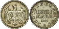 GERMANY, WEIMAR REPUBLIC 3 Mark Coin, Berlin, Silver -