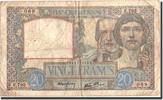 France 20 Francs Banknote, 20 F 1939-1942 ''Science et Travail'' -