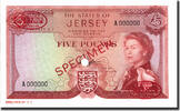 Jersey 5 Pounds Banknote, 1963, Specimen TDLR, KM:9s2 -