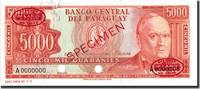 Paraguay 5000 Guaranies Banknote, Specimen TDLR, KM:202s -