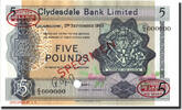 Scotland 5 Pounds Banknote, 1963-09-02, Specimen, KM:196 -