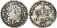 France 20 Centimes Coin, Napoleon III, Napoléon III, Paris -