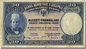 Albania 20 Franka Ari Banknote -
