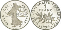 France Franc Coin, Semeuse, Paris, Proof / BE, Nickel -