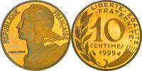 France 10 Centimes Coin, Marianne, Paris, Proof / BE -