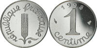 France Centime Coin, Épi, Paris, Proof / BE, Stainless -