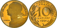 France 10 Centimes Coin, Marianne, Paris, Proof / BE -