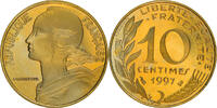 France 10 Centimes Coin, Marianne, Paris, Proof / BE -