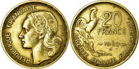 France 20 Francs Coin, Guiraud, Aluminum-Bronze, Gadoury:864 -