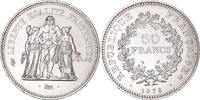 France 50 Francs Coin, Hercule, Paris, Silver, KM:941.1 -