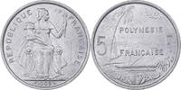 French Polynesia 5 Francs Undated (1965), Paris, Aluminum, KM:4 -