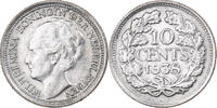 Netherlands 10 Cents Wilhelmina I, Silver, KM:163 -