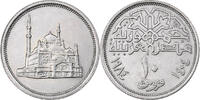 Egypt 10 Piastres Copper-nickel, KM:556 -