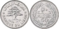 Lebanon 50 Piastres Nickel, KM:28.1 -