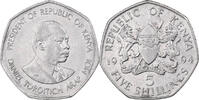 Kenya 5 Shillings British Royal Mint, Nickel plated steel -
