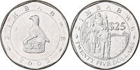 Zimbabwe 25 Dollars Harare, Nickel plated steel, KM:15 -