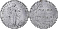 French Polynesia 2 Francs Paris, Aluminum, KM:10 -