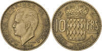 Monaco 10 Francs Rainier III, Paris, Aluminum-Bronze, KM:130 -