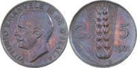 Italy 5 Centesimi Vittorio Emanuele III, Rome, Bronze, KM:59 -