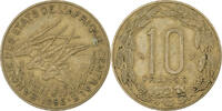 Central African States 10 Francs Paris, Aluminum-Bronze, KM:9 -
