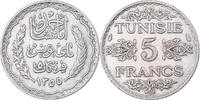 Tunisia 5 Francs Ahmad Pasha Bey, Paris, Silver -