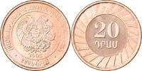 Armenia 20 Dram Copper Plated Steel, KM:93 -