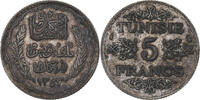 Tunisia 5 Francs Ahmad Pasha Bey, Paris, Silver -