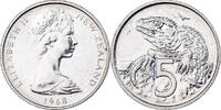 New Zealand 5 Cents Elizabeth II, Copper-nickel, KM:34.1 -