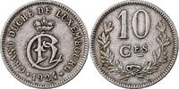 Luxembourg 10 Centimes Charlotte, Copper-nickel, KM:34 -