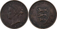 Jersey 1/24 Shilling Victoria, Bronze, KM:7 -
