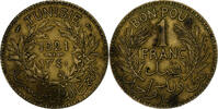 Tunisia Franc Anonymous, Paris, Aluminum-Bronze -
